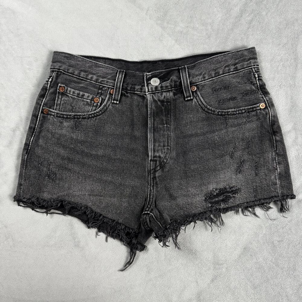 Levi Black Denim Shorts Women's 27